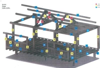 Vand  3 case  structura lemn- pin nordic ,50 -55 mp/buc  posib. alipire 155 mp - 5