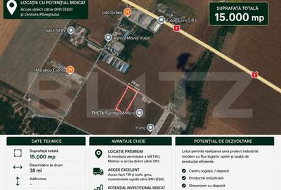 Teren Construcții intravilan de 15000 mp, în Păulești