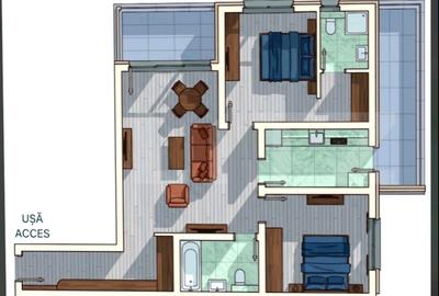 Apartament cu 3 camere decomandat în Giroc