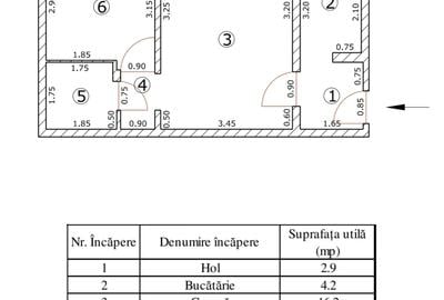 Apartament cu 2 camere in Centrul Civic, etaj 3/4, renovat, balcon, 38,9 mp! - 13
