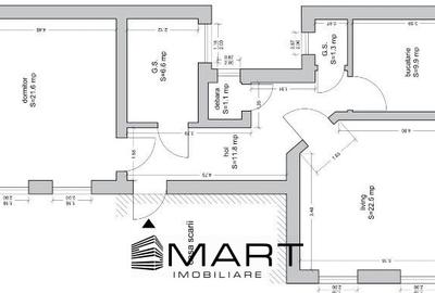 Apartament 2 camere decomandate Bulevardul Victoriei - 9