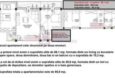 Apartament 4 camere de vanzare | 3 bai | amenajat complet | zona Mandra | lift - 14