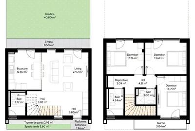 Apartament modernă, 4 camere și grădină - 24