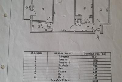 3 camere Micro 19  67mp Etaj 4/4 CT AC 2 Balcoane Mobilat/Utilat 65000E - 7