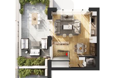 Duplex  cu terasa | Tip 2 | HILS Sunrise | Ansamblu cu Pre-certificare GREEN - 5