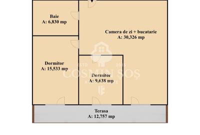 Apartament cu 3 camere de vanzare in Floresti + loc de parcare - 14
