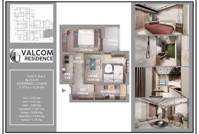 Valcom Residence Bartolomeu, 2 camere, terasa 6.52 mp, Comision 0% - 7