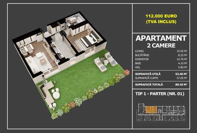 Apartament cu 2 camere decomandat în Central