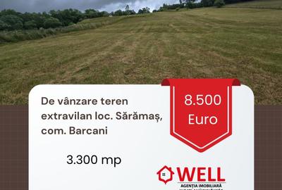 Teren extravilan de 3300 mp, în Sărămaș