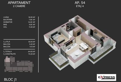 Apartament 2 camere, 2 balcoane, zona ideala-Drumul Binelui, Sector 4 - 5