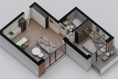 Apartament 2 Camere | 3m Înălțime | Ferestre Floor-to-Ceiling - AVANGARDE FOREST - 16