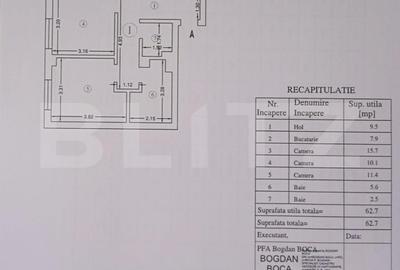 Apartament de vanzare 3 camere, 62.70 mp  Valea Adanca - 9