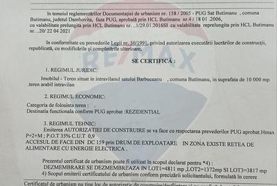 Vanzare teren intravilan Butimanu / Barbuceanu, judetul Dambovita - 6