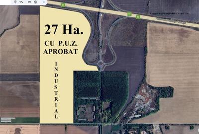 Ocazie ! GHERGHITA - nodul A3, 27 Ha. teren compact cu P.U.Z. aprobat