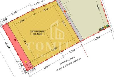 Teren ultracentral Cluj pentru investiție posibilitate 1-3S+P+5E+1R - 6