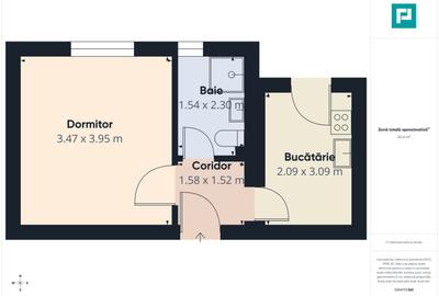 Apartament 1 cameră, 27 mp, Giroc centru - 9