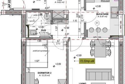 Apartament cu 3 camere, decomandat, la cheie, terasă 15.44 - întabulat - 10