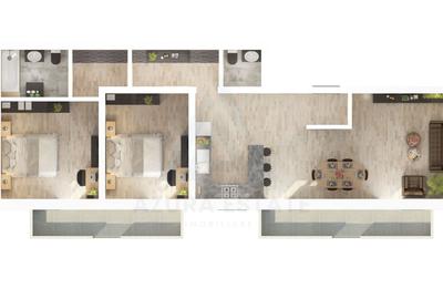 Apartament etaj 2 cu 78 mp utili 3 camere 2 bai parcare in D-na Stanca - 2