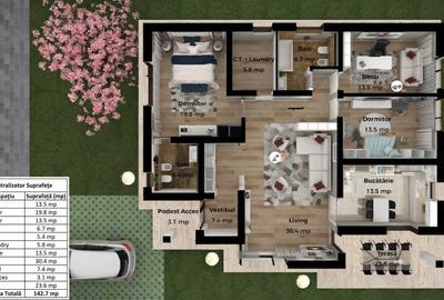 Casa 4 camere 120mp | 0 comision | Corbeanca Cantonului | Mobilat si Utilat - 3