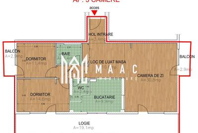 Apartament cu 2 camere decomandat în Hipodrom 4