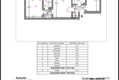 Apartament cu 3 camere semidecomandat în Titan