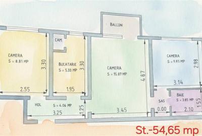 Apartament 3 Camere Luminos si cu Vedere Frumoasa - 15