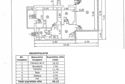 CANTACUZINO-Paltinis-2cam, cf1A,dec, 4/4,2balc - 48000 euro