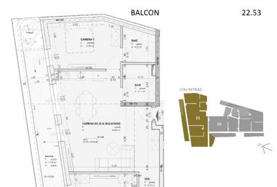 Apartament 4 camere, 2 Bai, 91 mp, Terasa 23 mp, finisat, Central - 2