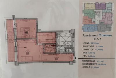 Apartament cu 2 camere în Sisești