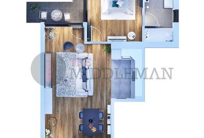 Apartament cu 2 camere în Obor