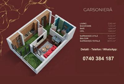 Garsoniera 40mp, Bloc Nou, Zona linistita, Parc, Metrou M2 - 1