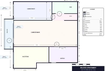 Apartament cu 2 camere, complet renovat, aproape de faleza Someșului. - 1