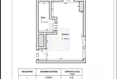 Garsoniera cu terasa de vanzare in *Piata Unirii* - 13