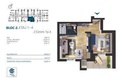 Elite Town Timisoara | 2 camere | TORONTALULUI - METRO 2 - 2
