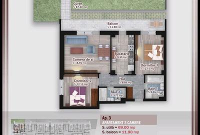 Apartament cu 3 camere decomandat în Theodor Pallady