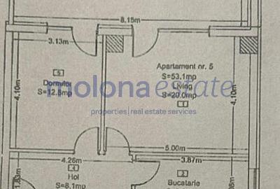 Apartament de închiriat , 2 camere  decomandate, 53 mp + terasă de 35 mp - 12