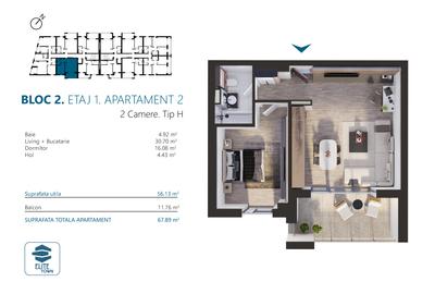 Elite Town Timisoara | 2 camere | TORONTALULUI - METRO 2 - 2
