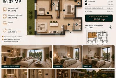 Apartament 3 camere, 86 mp | Standarde nZEB | Ansamblu nou | Buna Ziua - 3