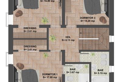 FARA COMISIOANE casa cu 4 camere 3 bai 2 placi tripane Veka incalzire pardoseala - 3