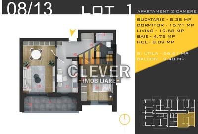 Apartament 2 Camere 66mp - Comision 0%, Pallady - metrou Teclu - 1