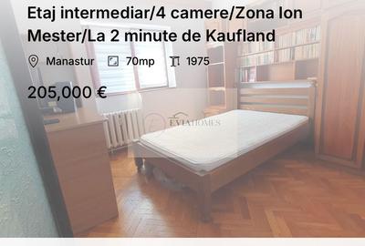 Etaj intermediar/4 camere/Zona Ion Mester/La 2 minute de Kaufland - 1