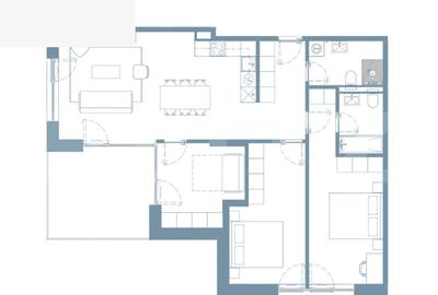 Comision 0 ! Ray by Hexagon - 4 camere, 91 mp, 2 Bai, Terasa 14 mp - 2