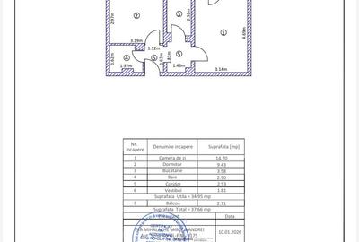 2 Camere  Delfinului Etaj 3/10 Bloc reabilitat - 8