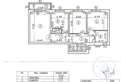 Apartament cu 3 camere decomandat în Tineretului