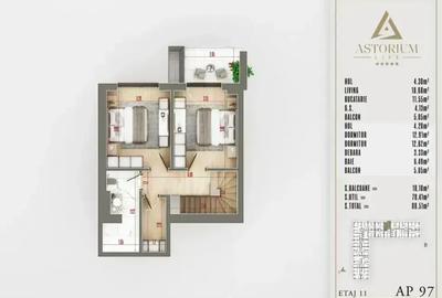 DUPLEX EXCLUSIV FINALIZAT | ETAJ 10 si 11 | 3 CAMERE | TVA INCLUS - 3