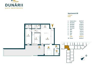 Apartament spectaculos cu 4 camere si 52 mp terasa - 1