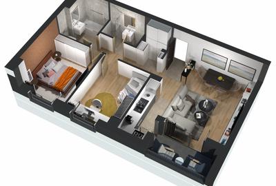 Apartament de vanzare - 3 Camere - 2 bai - finisaje premium-World Class Piscina - 2