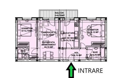 Apartament nou 3 camere 2 bai balcon parcare zona Dna Stanca - 12