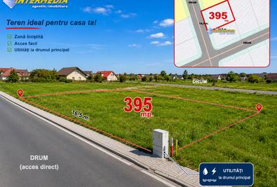Teren Intravilan | Alba-Micesti | ORIZONT | 395 mp. | d=16,50 m | Apa Curent Gaz - 1