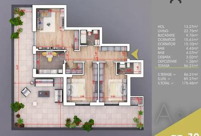 Apartament 3 Camere Cu Terasa  | Sector 3 | Dezvoltator Comision 0 - 2